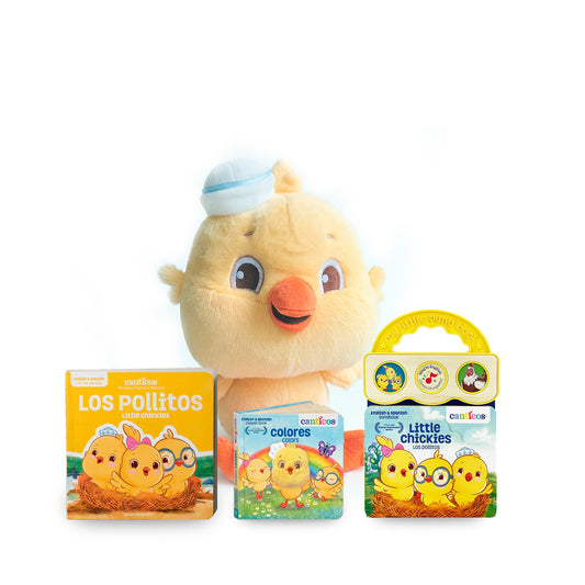 Ricky Superpack: 2 Interactive Books + Los Pollitos Book + Plush