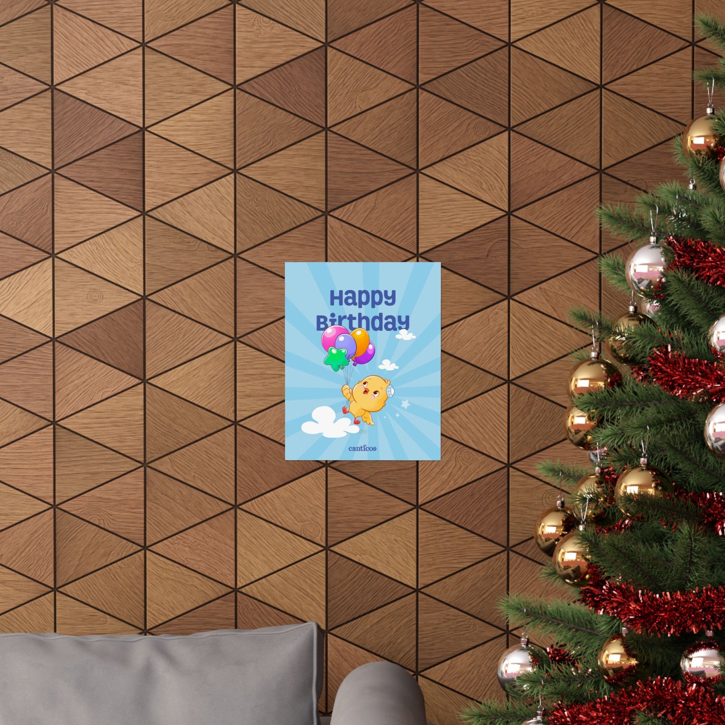 Ricky Happy Birthday Balloon Sky Kids Poster