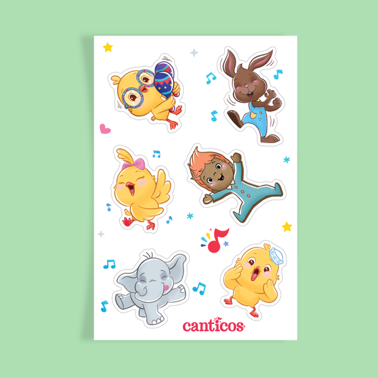 Canticos Party Sticker Set, Pack of 6 Sheets