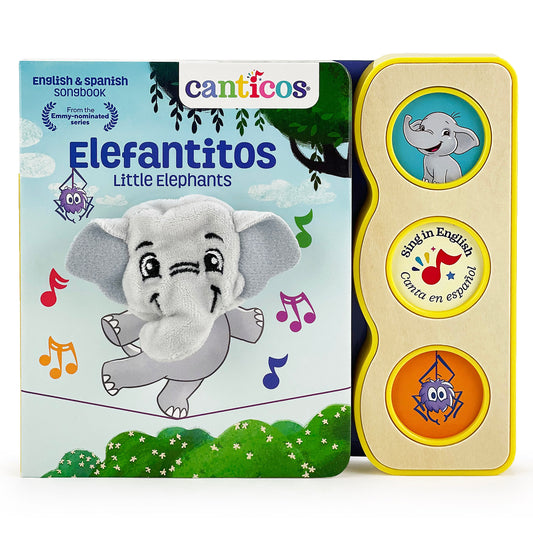 PRE-SALE: Benji Plush + Little Elephants / Elefantitos Bilingual Sound Book Bundle