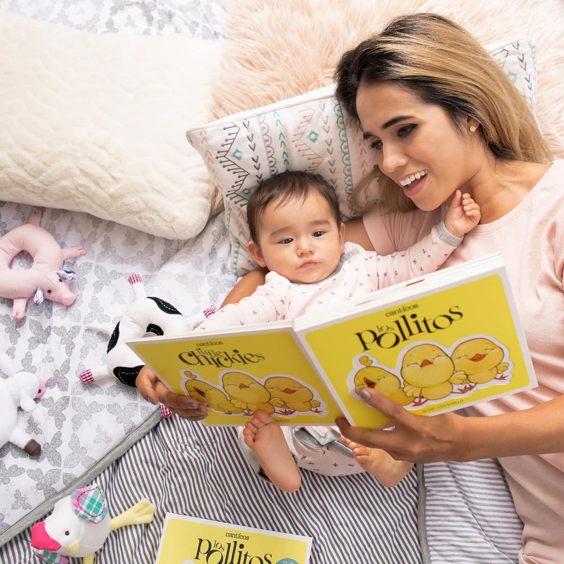 Canticos bilingual board books for kids. 