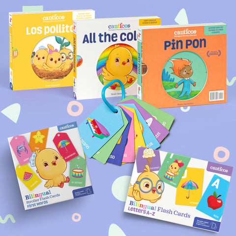 Pollitos, all the colors, pin pon, stroller cards, flash cards