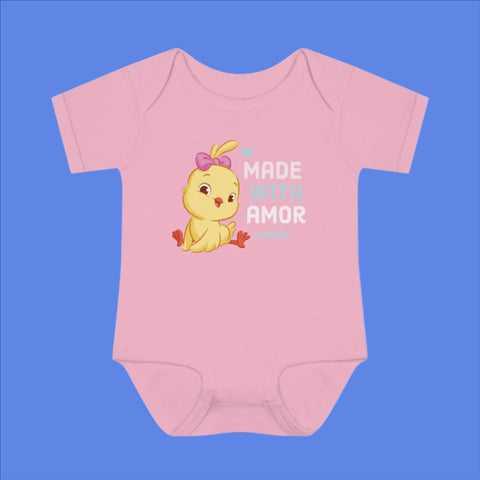Made with Amor Onesie - white