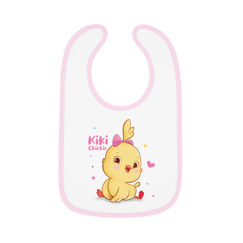 Kiki Chicky Baby Contrast Trim Jersey Bib – ¡Ay, qué lindo!