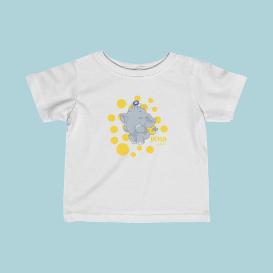 Benji the Elephant Infant T-Shirt - Yellow