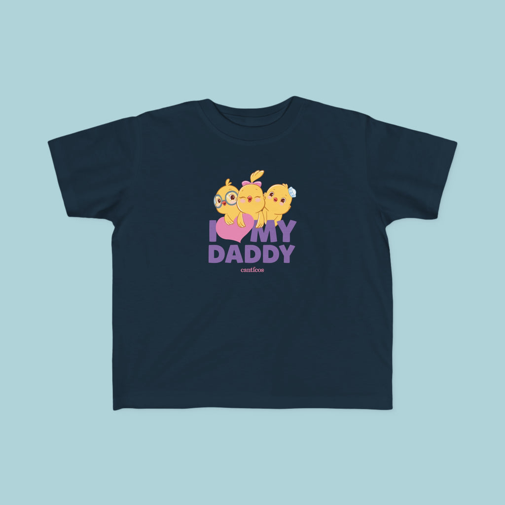 I love my Daddy Purple Toddler T-shirt - Little Chickies