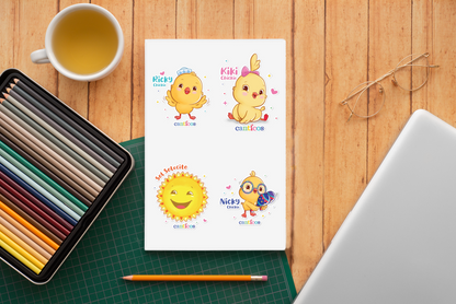 Chickie Canticos Sticker Sheets for Classroom or Party Favors