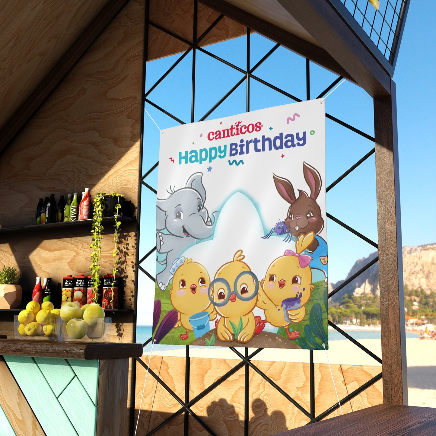 Happy Birthday Chickies Benji & Sammy Party Banner