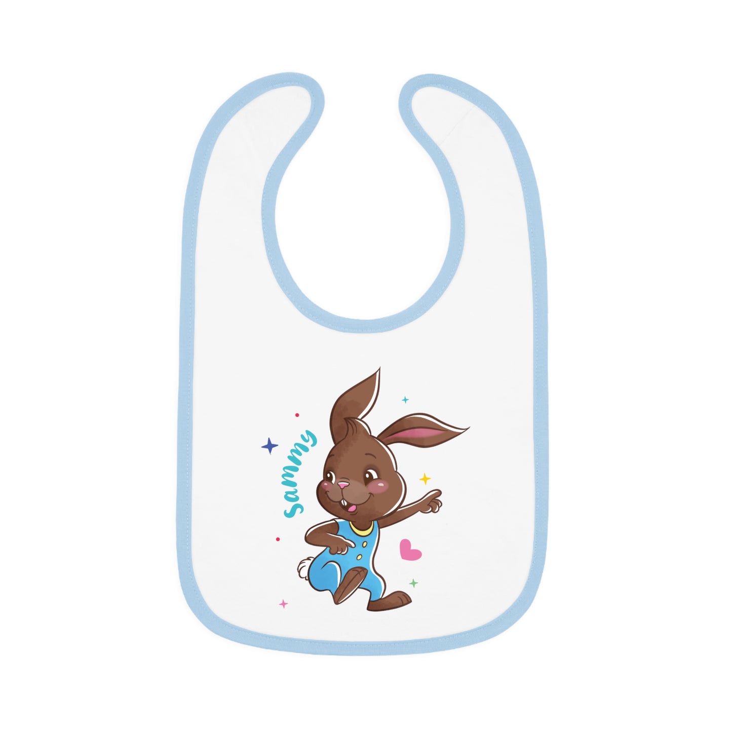 Sammy the Bunny Bib – Sweet, Silly & Snack-Read