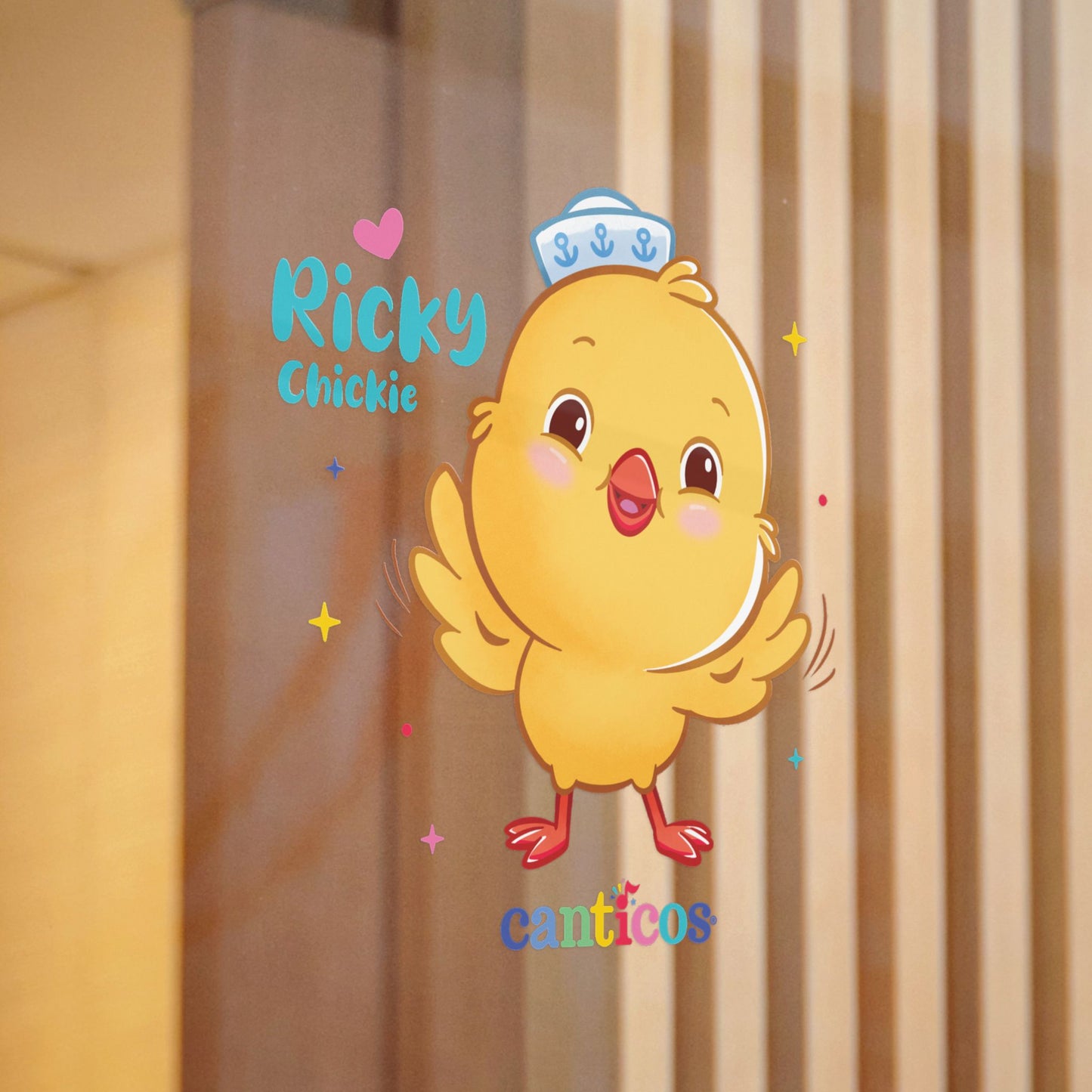 Huggable Ricky Chickie - Kiss Cut Canticos Sticker, Room Decor