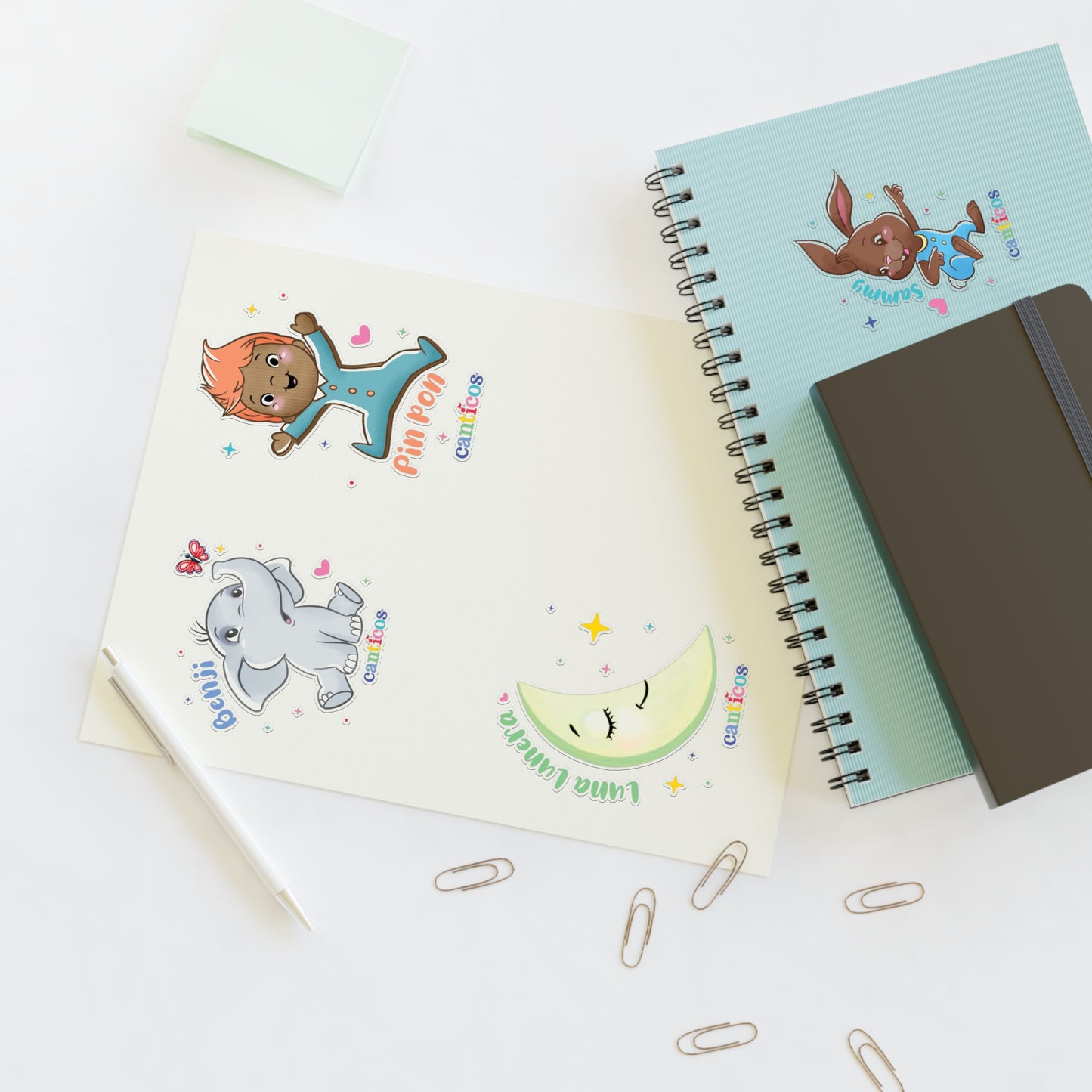 Canticos Amiguitos  Sticker Sheets for Classroom or Party Favors