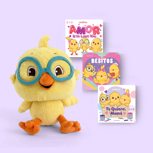 Nicky Storytime Set: Amor, Besitos & Te Quiero Mamá Books + Plush