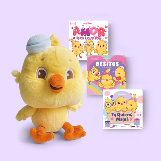 Ricky Storytime Set: Amor, Besitos & Te Quiero Mamá Books + Plush