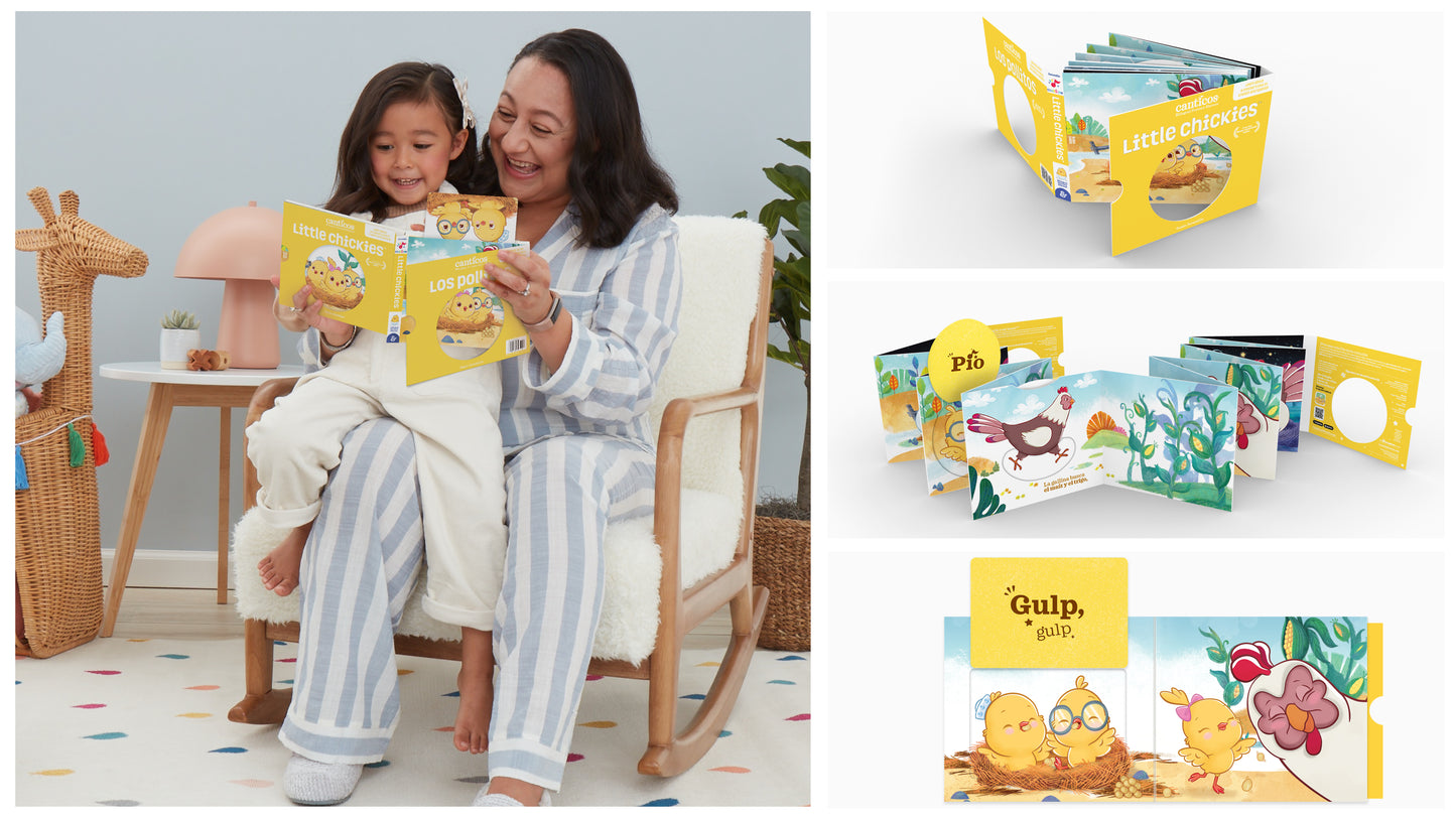 Los Pollitos / Little Chickies, Flip & Play Bilingual Book