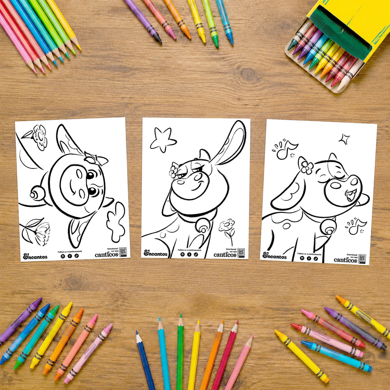 La Vaca Lola Printable Coloring Pages. Digital Download