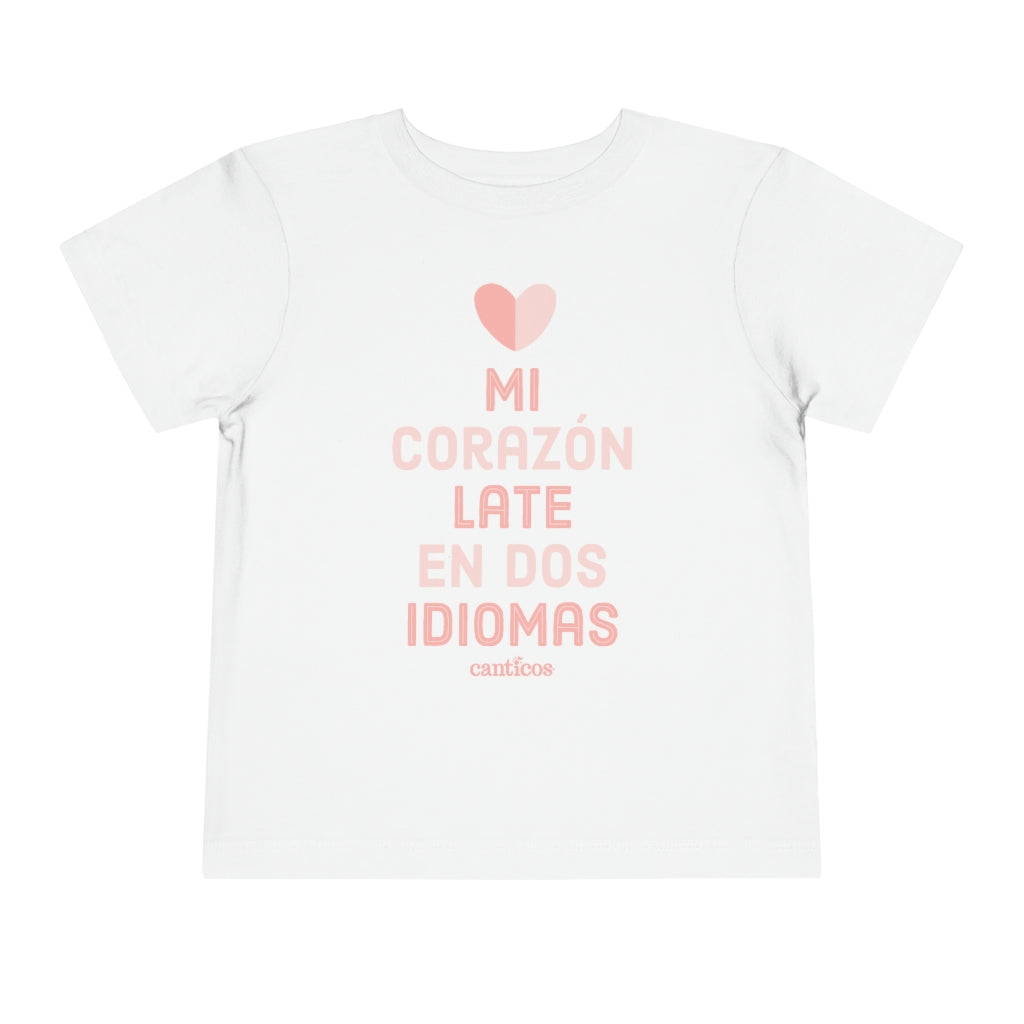 Mi Corazón late en dos Idiomas Toddler T-Shirt