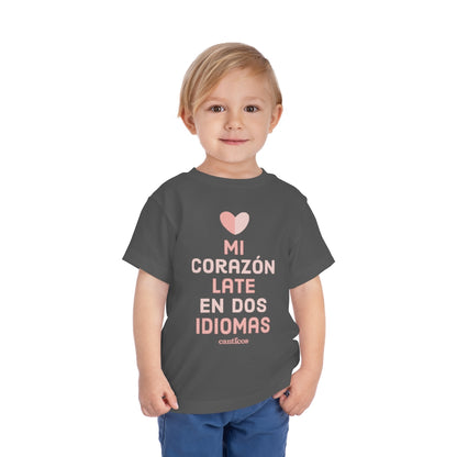 Mi Corazón late en dos Idiomas Toddler T-Shirt