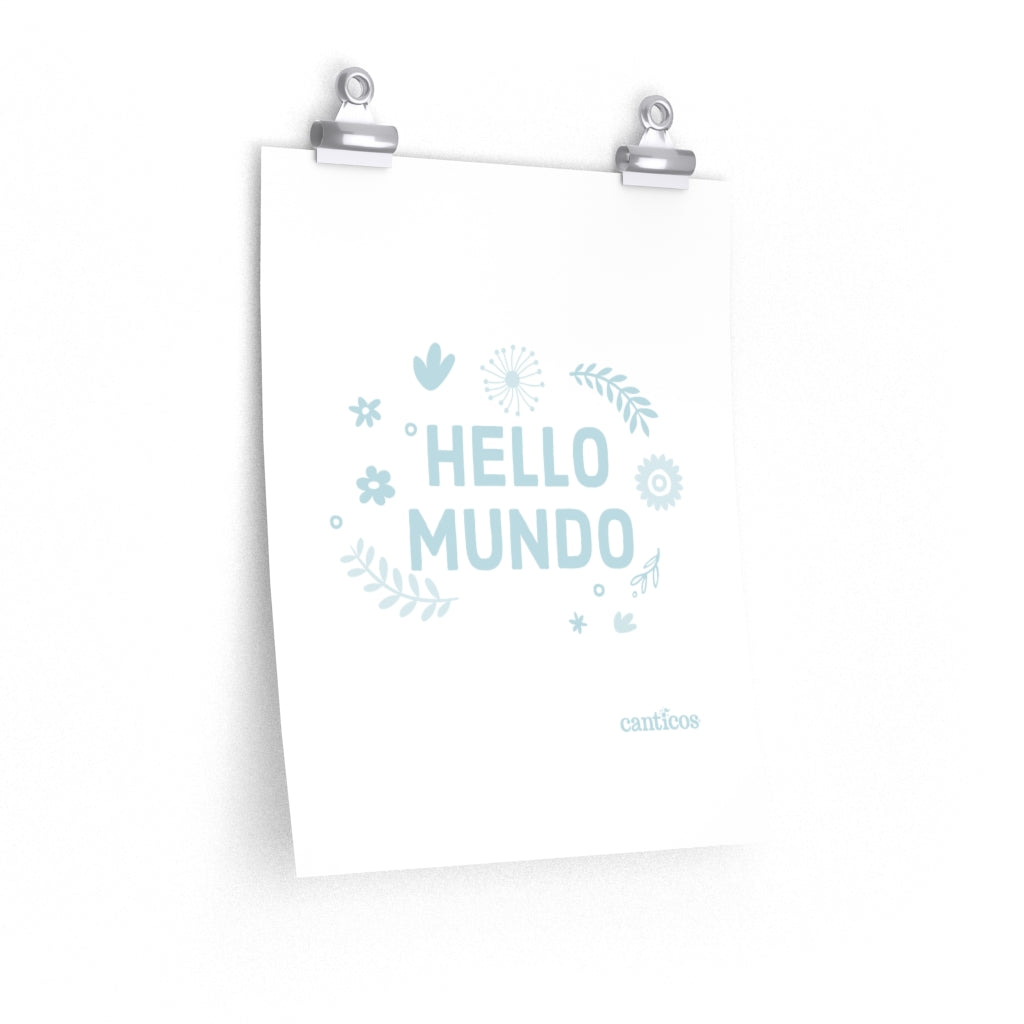 Hello Mundo - Blue Poster