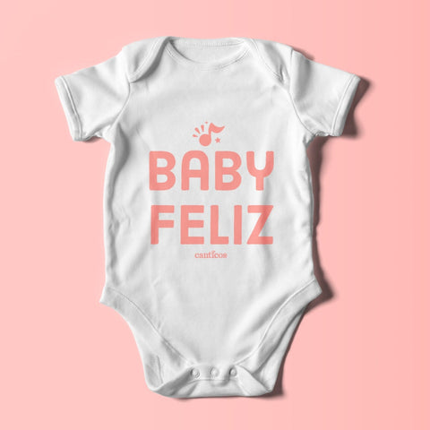 Baby Feliz Pink Onesie