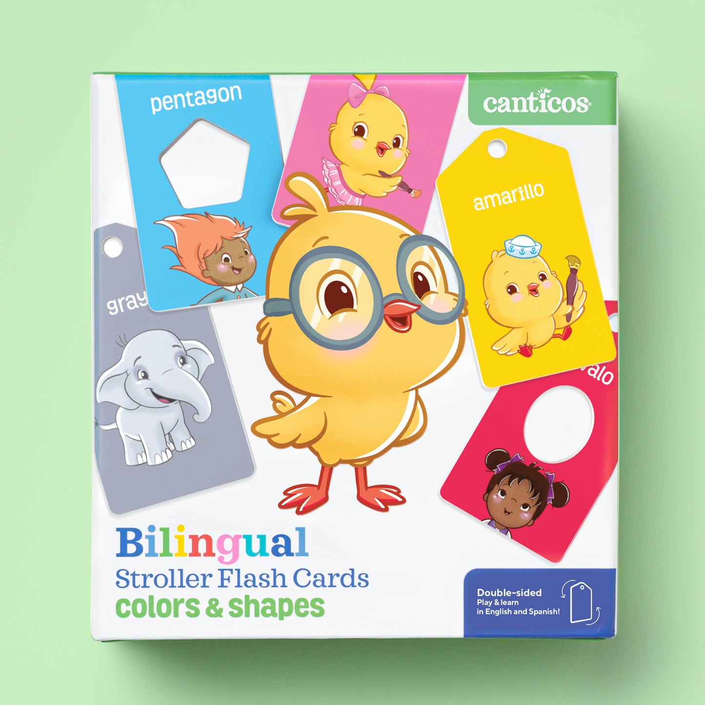 Bilingual Stroller Flash Cards: Colors & Shapes