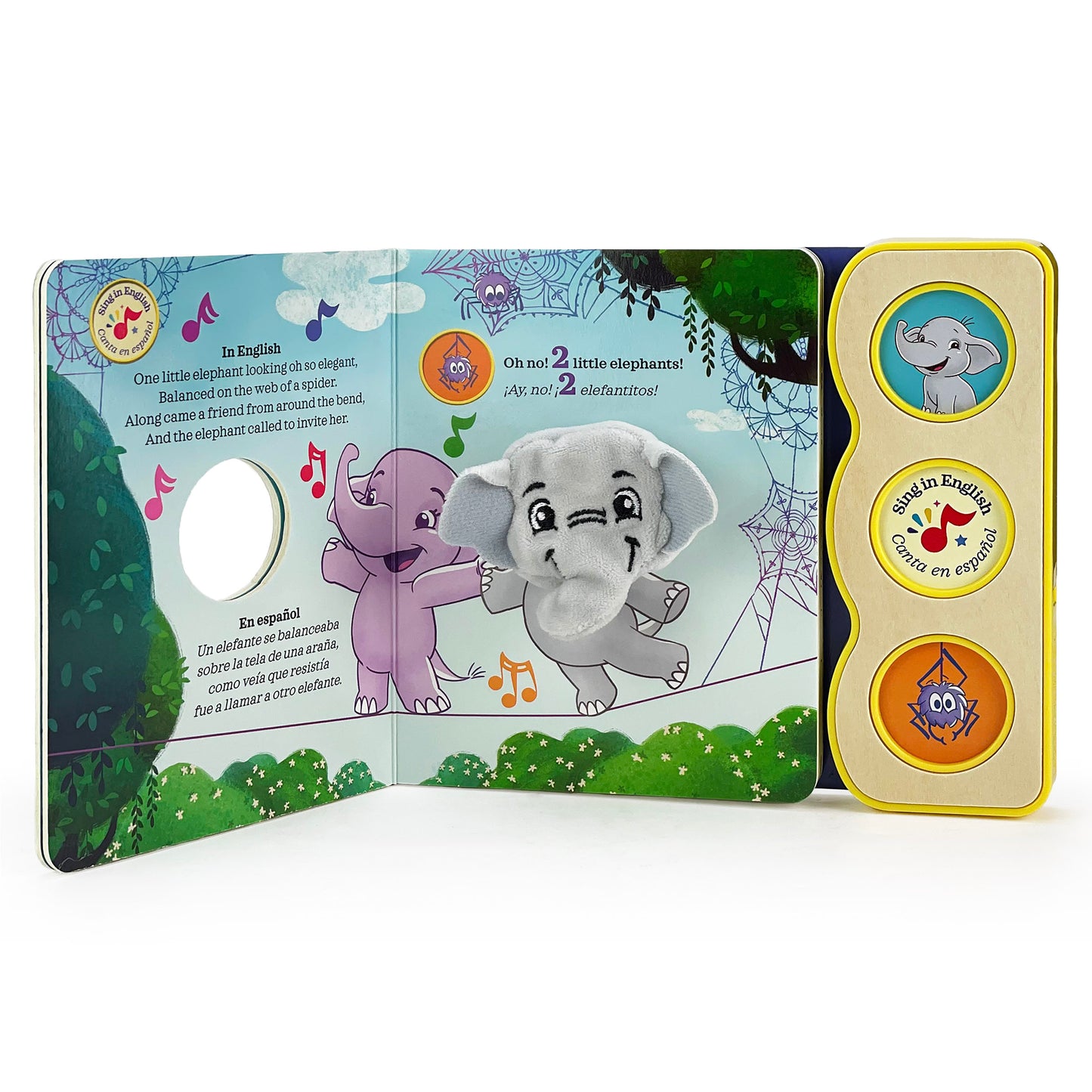 Elefantitos / Little Elephants - Spanish & English Bilingual Finger Puppet Sound Book