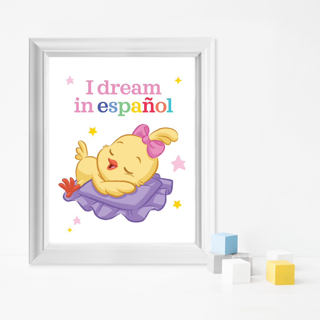I Dream in Español Kiki Framed Poster