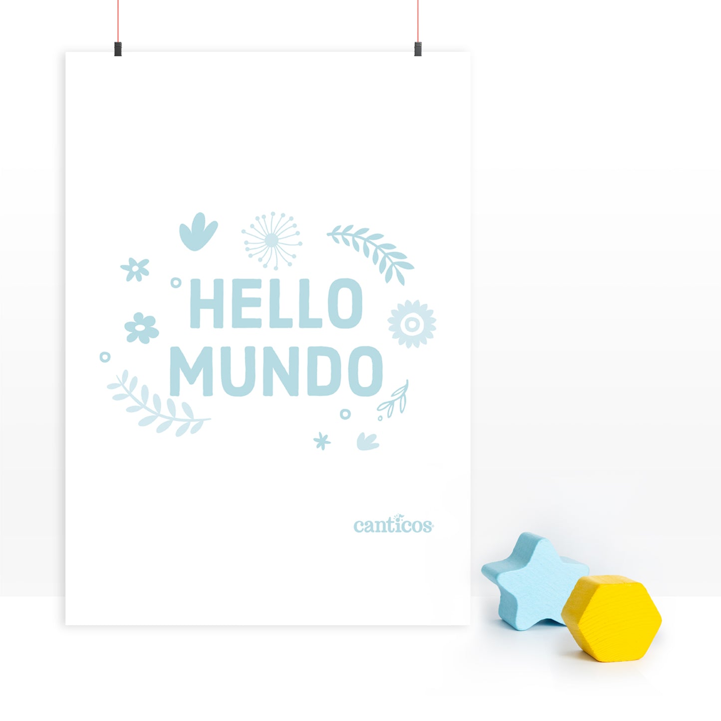 Hello Mundo - Blue Poster