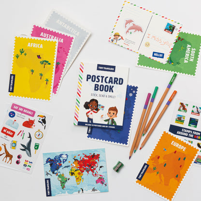 Postcard Book: Stick, Send & Smile!