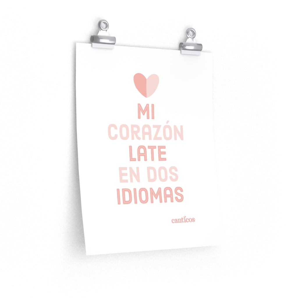 Mi Corazón late en dos Idiomas Poster