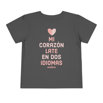 Mi Corazón late en dos Idiomas Toddler T-Shirt